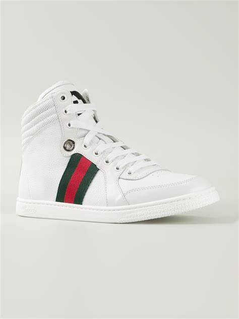 white high tops gucci|Gucci high top sneakers beige.